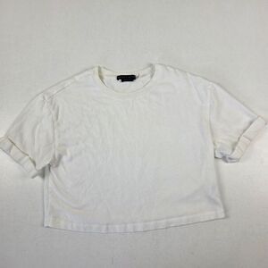 Alice & Olivia Classics White Cropped‎ Tshirt Womens Size Small